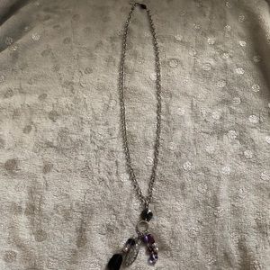 Lia Sophia silver multi-stone necklace